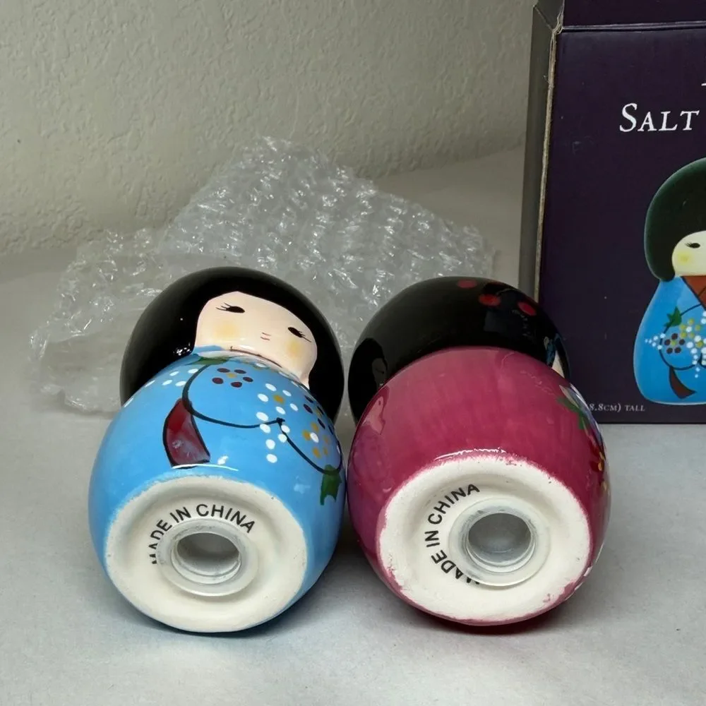Kokeshi Doll Salt and Pepper Shakers